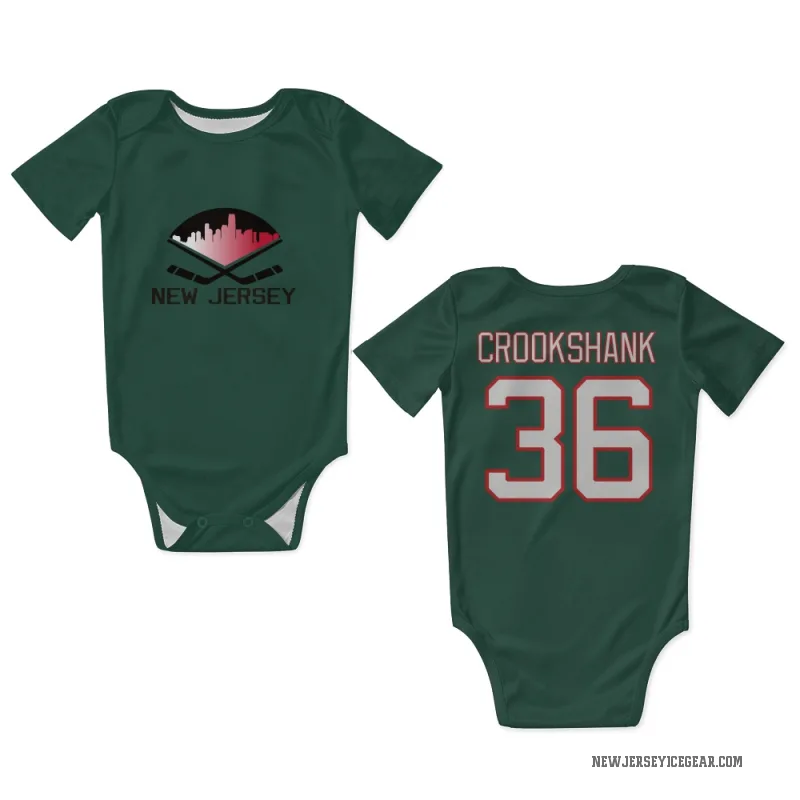 Angus Crookshank  Green New Jersey Devils  Newborn & Infant Bodysuit