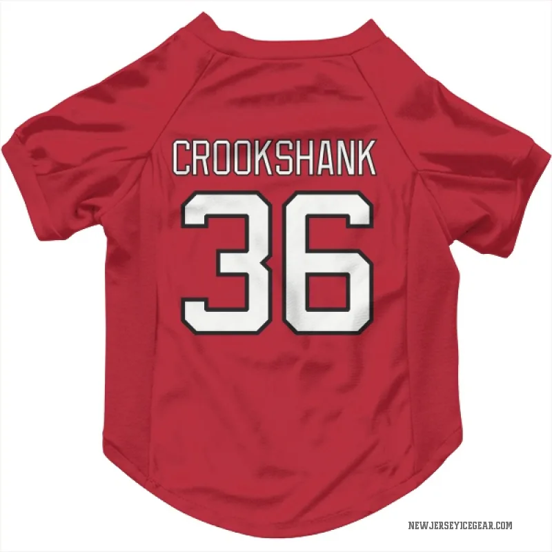 Angus Crookshank  Red New Jersey Devils  Cat & Dog Pet Jersey