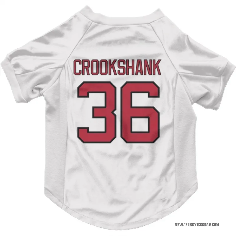 Angus Crookshank  White New Jersey Devils  Cat & Dog Pet Jersey