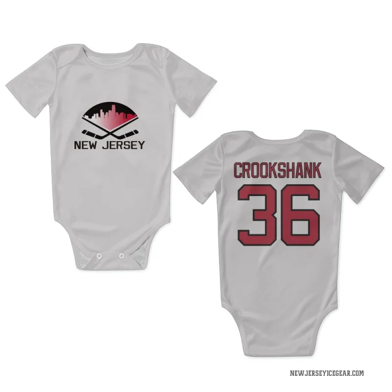 Angus Crookshank  White New Jersey Devils  Newborn & Infant Bodysuit