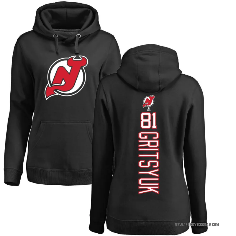 Arseny Gritsyuk Women's Black New Jersey Devils Branded Backer Pullover Hoodie
