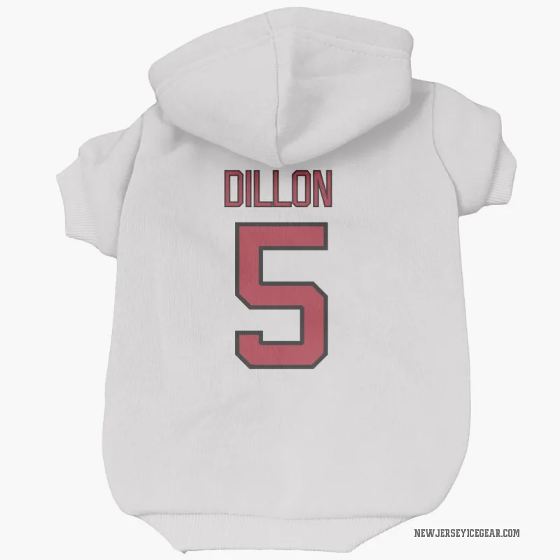 Brenden Dillon  White New Jersey Devils  Cat & Dog Pet Hoodie