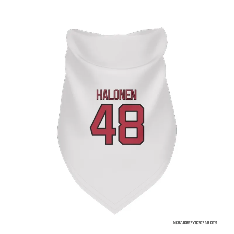 Brian Halonen  White New Jersey Devils  Cat & Dog Pet Bandana