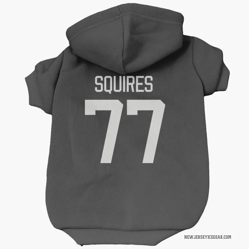 Cam Squires  Gray New Jersey Devils   Dark  Cat & Dog Pet Hoodie