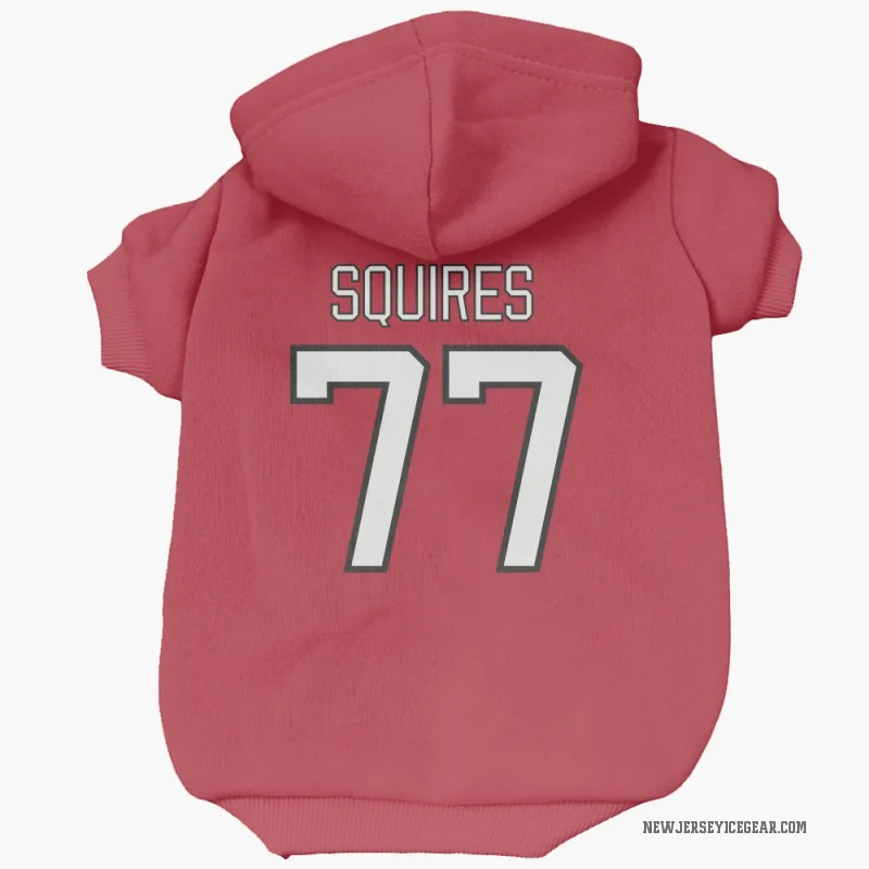 Cam Squires  Red New Jersey Devils  Cat & Dog Pet Hoodie