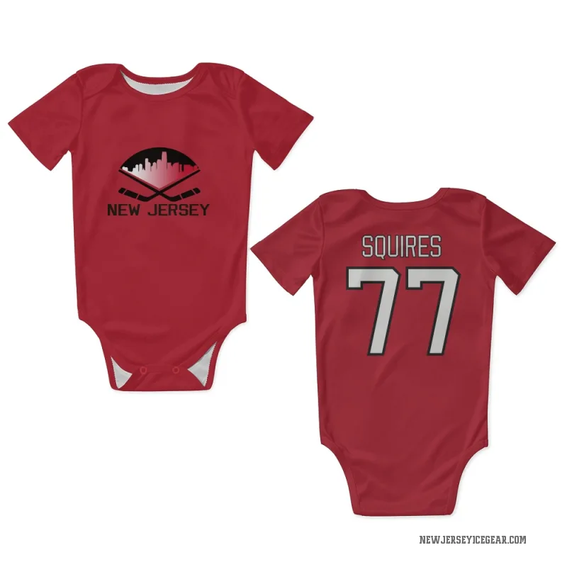 Cam Squires  Red New Jersey Devils  Newborn & Infant Bodysuit