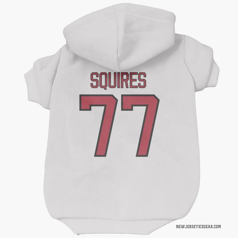 Cam Squires  White New Jersey Devils  Cat & Dog Pet Hoodie