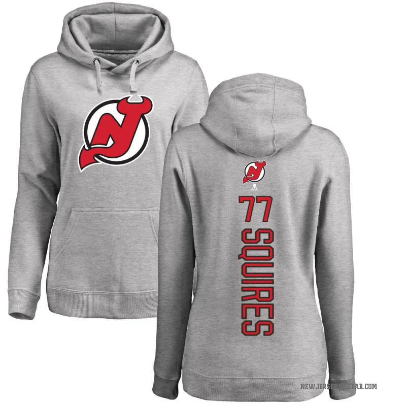 Cam Squires Women's New Jersey Devils Branded Ash Backer Pullover Hoodie