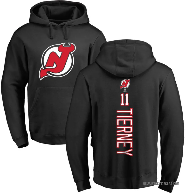 Chris Tierney Men's Black New Jersey Devils Branded Backer Pullover Hoodie