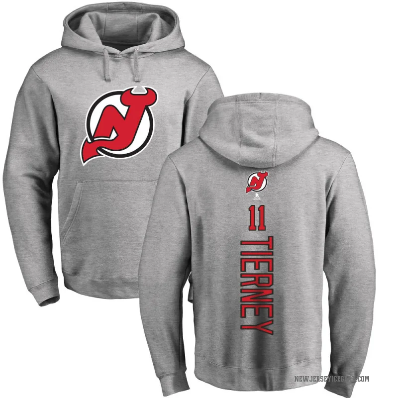 Chris Tierney Youth New Jersey Devils Branded Ash Backer Pullover Hoodie