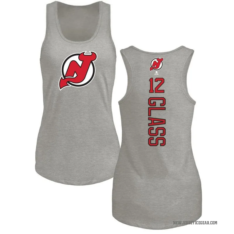 Cody Glass Women's Ash New Jersey Devils Backer Tank Top -