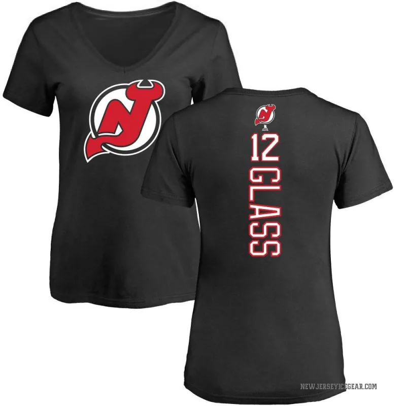 Cody Glass Women's Black New Jersey Devils Backer T-Shirt -