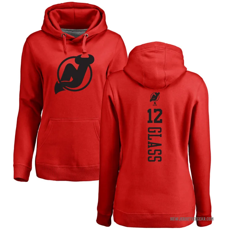 Cody Glass Women's Red New Jersey Devils Branded One Color Backer Pullover Hoodie