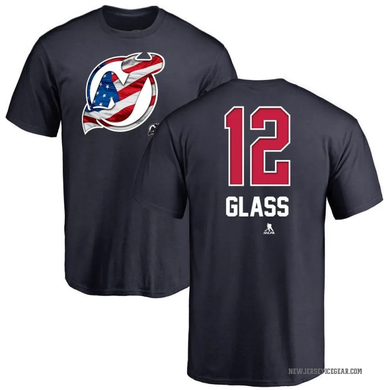 Cody Glass Youth Navy New Jersey Devils Name and Number Banner Wave T-Shirt -