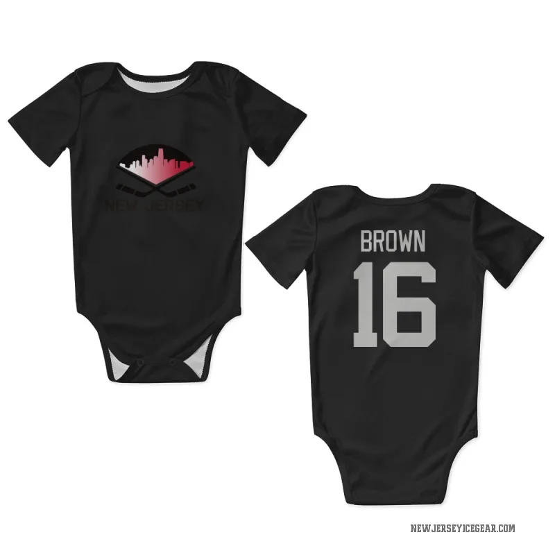 Connor Brown  Black New Jersey Devils  Newborn & Infant Bodysuit