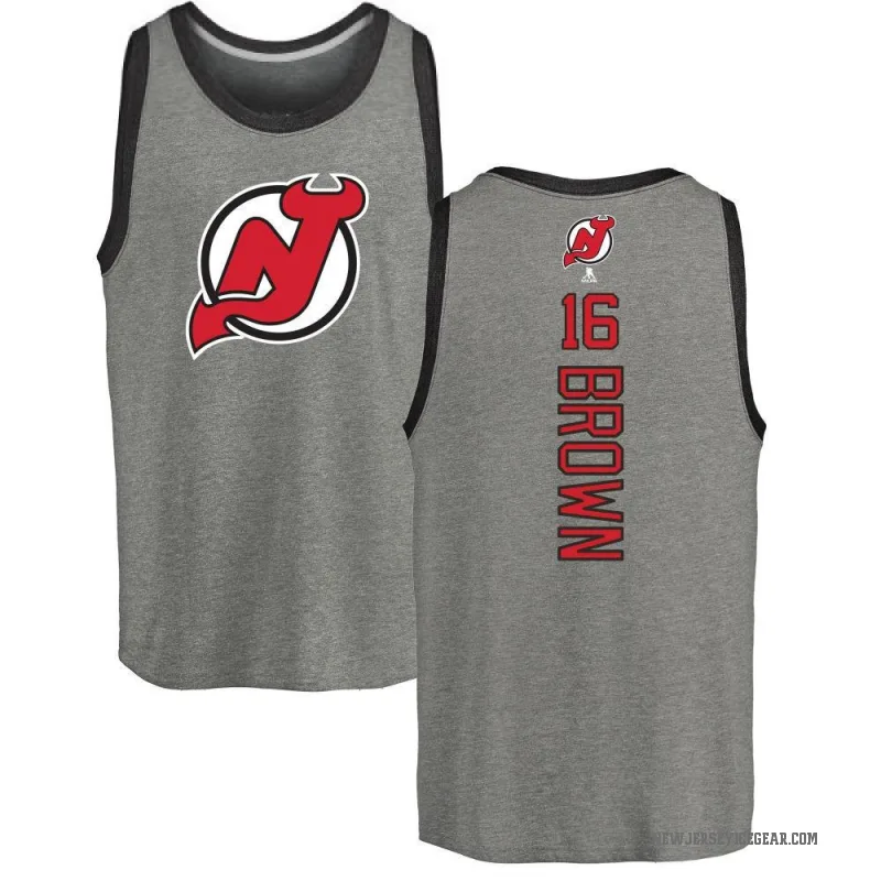 Connor Brown Youth Brown New Jersey Devils Backer Tank Top - Ash