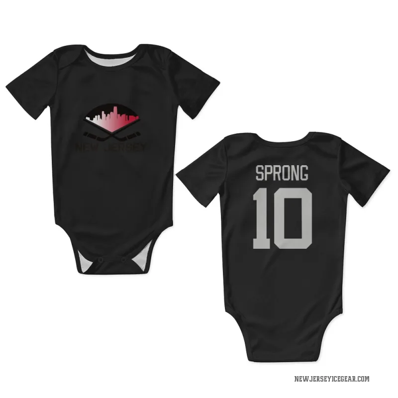 Daniel Sprong  Black New Jersey Devils  Newborn & Infant Bodysuit