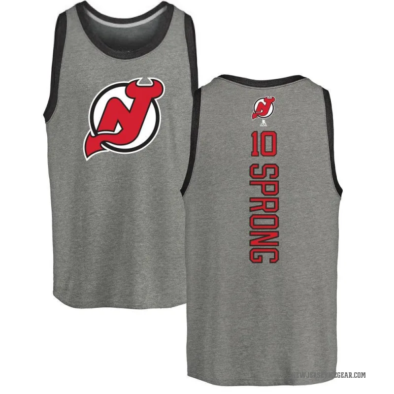 Daniel Sprong Men's Ash New Jersey Devils Backer Tank Top -