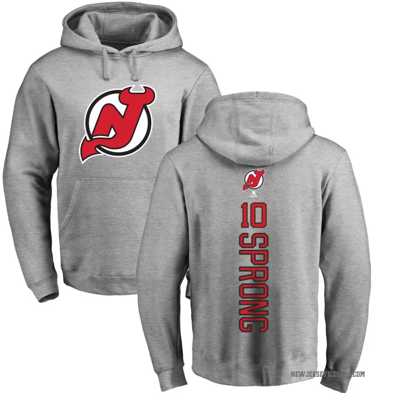 Daniel Sprong Men's New Jersey Devils Branded Ash Backer Pullover Hoodie