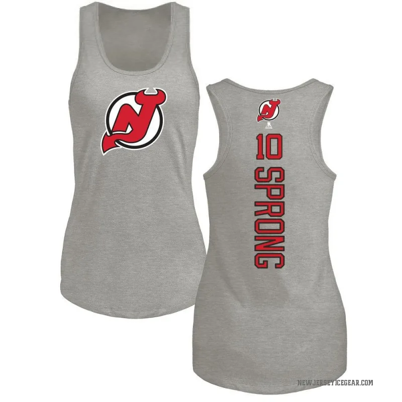 Daniel Sprong Women's Ash New Jersey Devils Backer Tank Top -