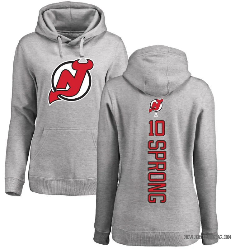 Daniel Sprong Women's New Jersey Devils Branded Ash Backer Pullover Hoodie