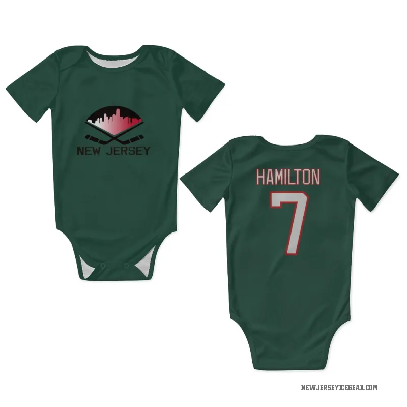 Dougie Hamilton  Green New Jersey Devils  Newborn & Infant Bodysuit