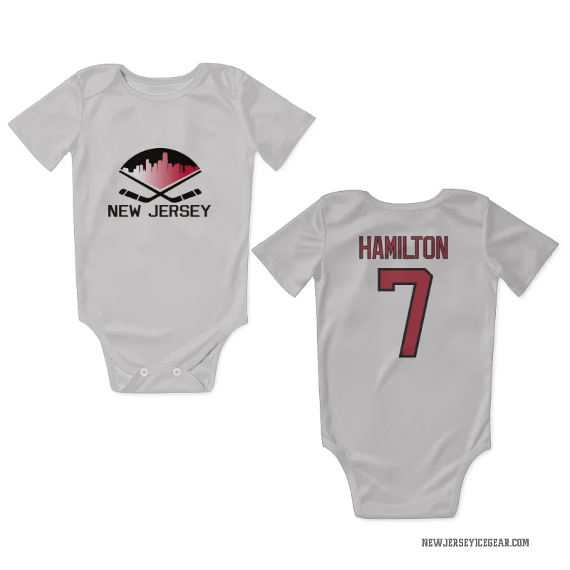 Dougie Hamilton  White New Jersey Devils  Newborn & Infant Bodysuit