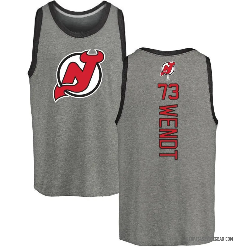 Dylan Wendt Men's Ash New Jersey Devils Backer Tank Top -