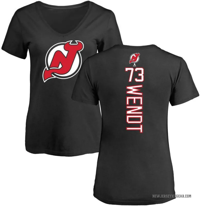 Dylan Wendt Women's Black New Jersey Devils Backer T-Shirt -