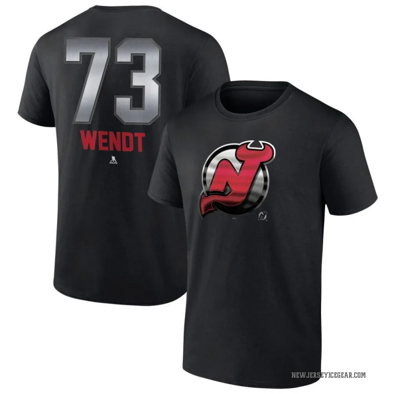 Dylan Wendt Youth Black New Jersey Devils Midnight Mascot Logo T-Shirt