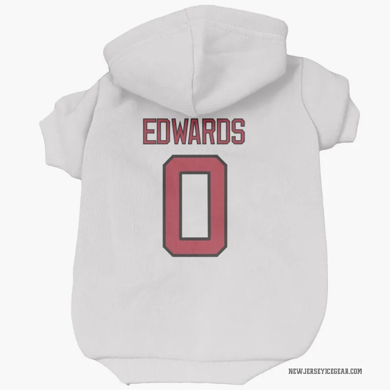 Ethan Edwards  White New Jersey Devils  Cat & Dog Pet Hoodie