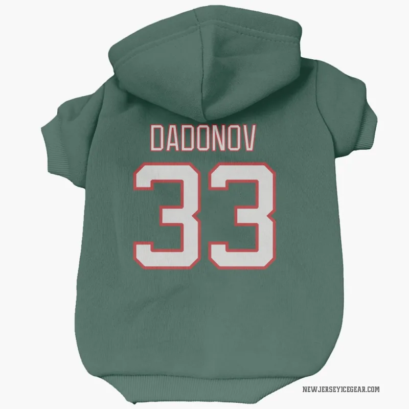 Evgenii Dadonov  Green New Jersey Devils  Cat & Dog Pet Hoodie