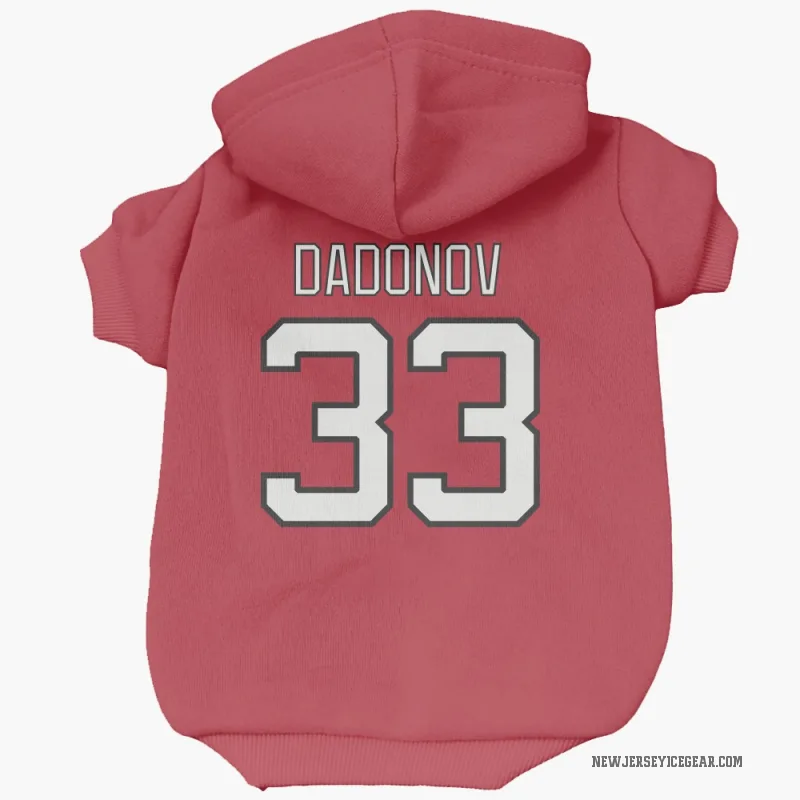 Evgenii Dadonov  Red New Jersey Devils  Cat & Dog Pet Hoodie