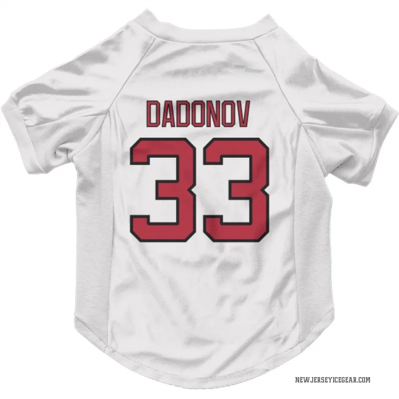 Evgenii Dadonov  White New Jersey Devils  Cat & Dog Pet Jersey