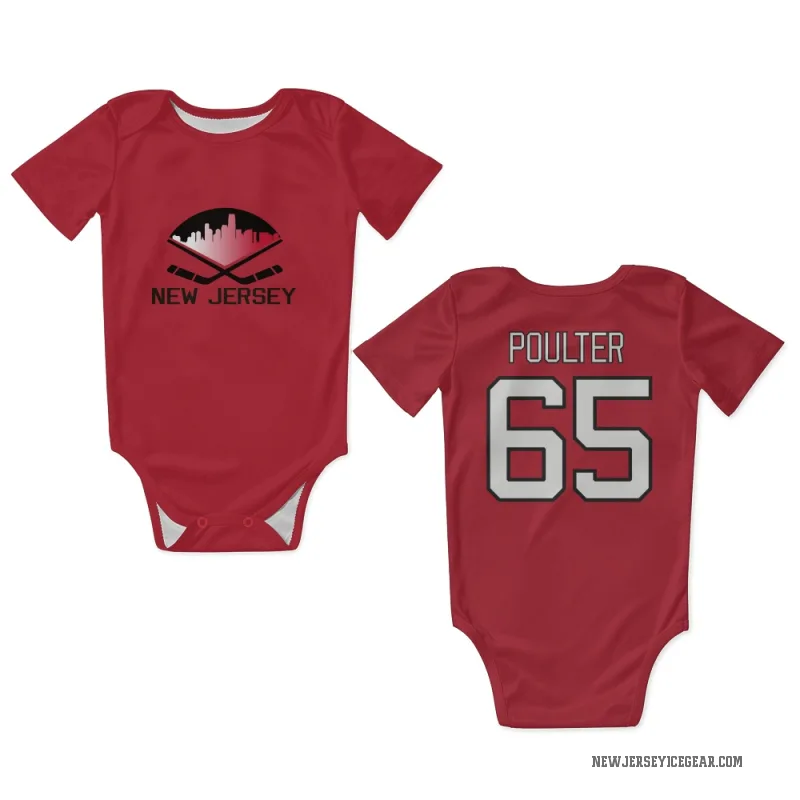 Isaac Poulter  Red New Jersey Devils  Newborn & Infant Bodysuit
