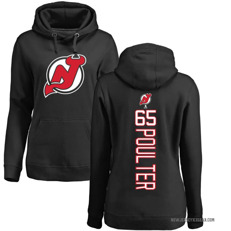Isaac Poulter Women's Black New Jersey Devils Branded Backer Pullover Hoodie