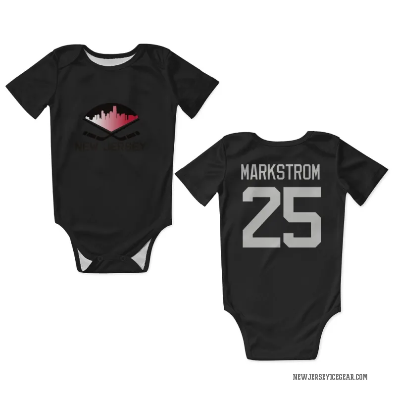 Jacob Markstrom  Gray New Jersey Devils   Dark  Newborn & Infant Bodysuit