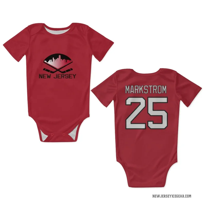 Jacob Markstrom  Red New Jersey Devils  Newborn & Infant Bodysuit