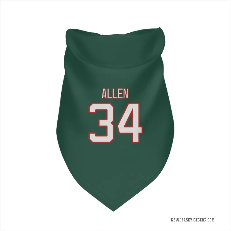 Jake Allen  Green New Jersey Devils  Cat & Dog Pet Bandana