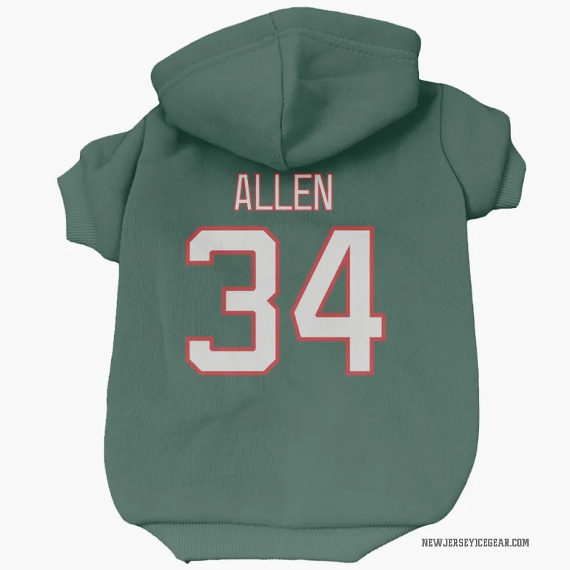 Jake Allen  Green New Jersey Devils  Cat & Dog Pet Hoodie