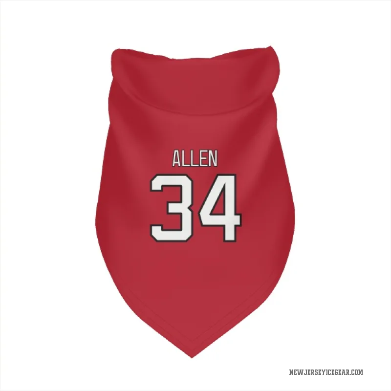 Jake Allen  Red New Jersey Devils  Cat & Dog Pet Bandana