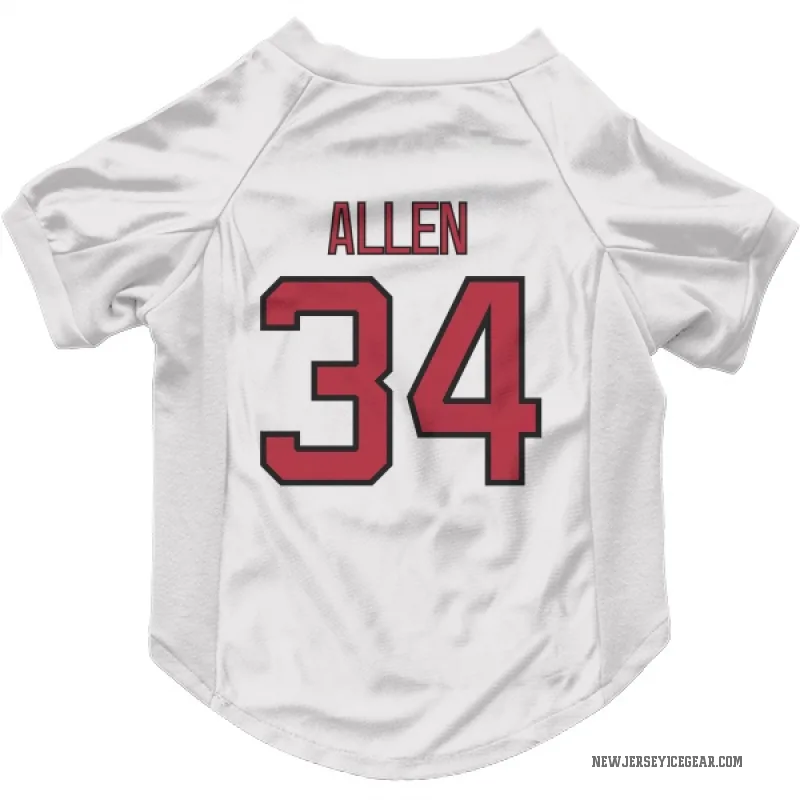 Jake Allen  White New Jersey Devils  Cat & Dog Pet Jersey