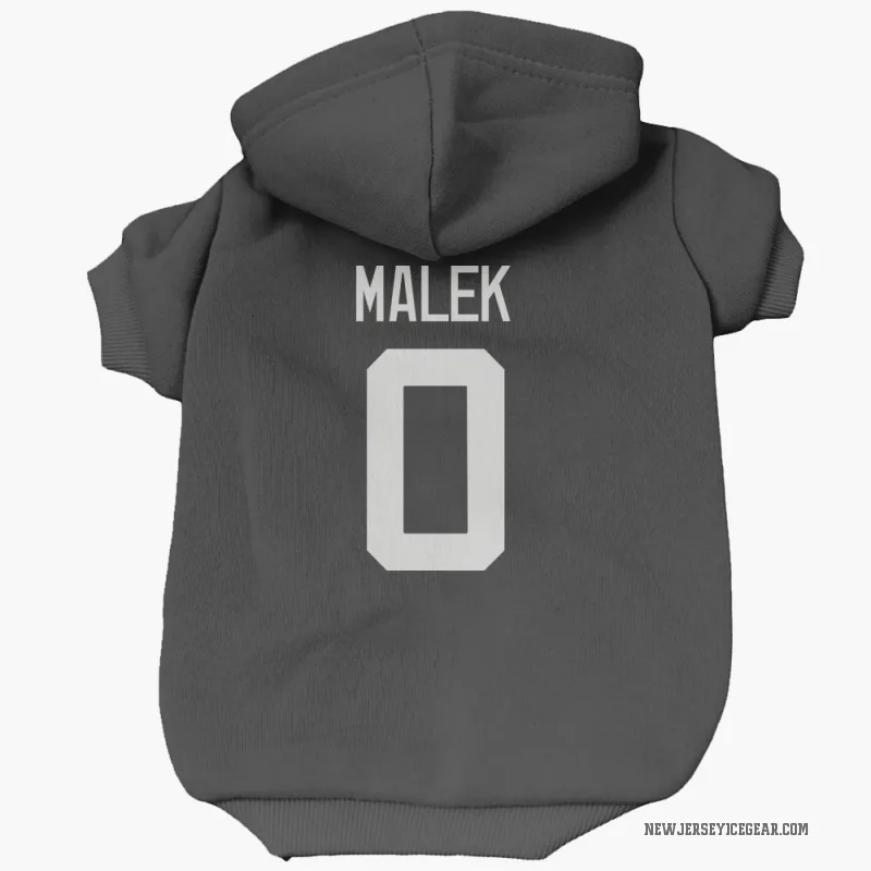Jakub Malek  Gray New Jersey Devils   Dark  Cat & Dog Pet Hoodie