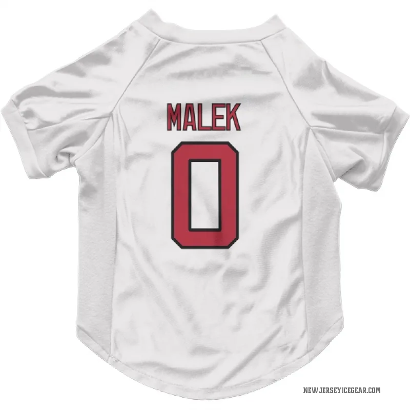 Jakub Malek  White New Jersey Devils  Cat & Dog Pet Jersey