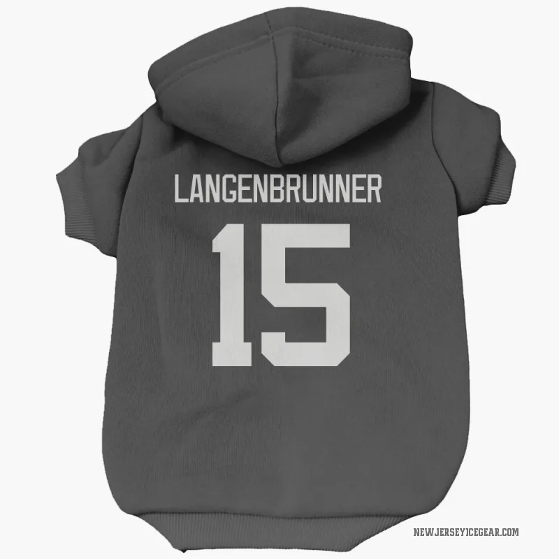 Jamie Langenbrunner  Gray New Jersey Devils   Dark  Cat & Dog Pet Hoodie