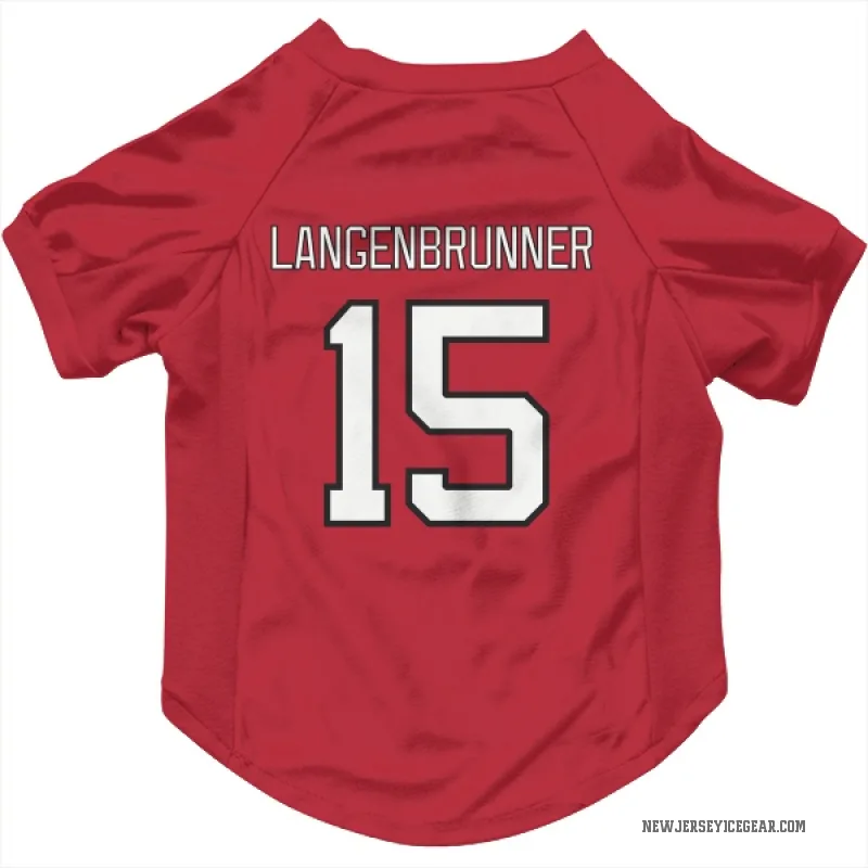 Jamie Langenbrunner  Red New Jersey Devils  Cat & Dog Pet Jersey