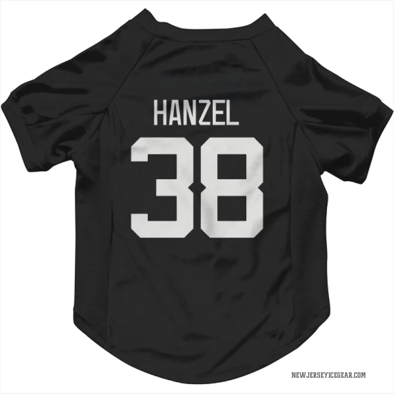 Jeremy Hanzel  Black New Jersey Devils  Cat & Dog Pet Jersey