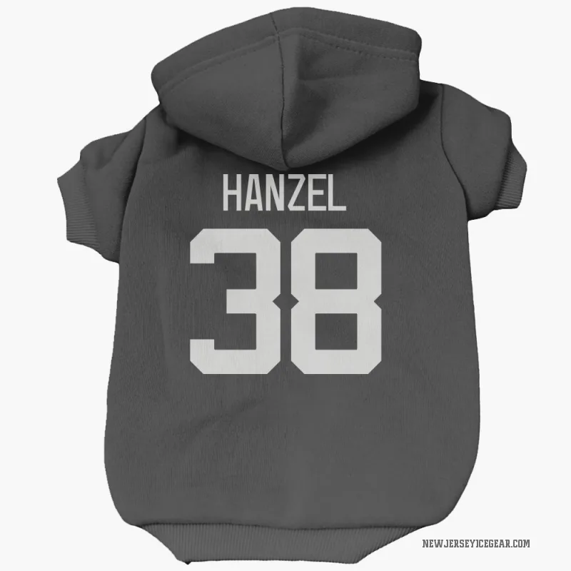 Jeremy Hanzel  Gray New Jersey Devils   Dark  Cat & Dog Pet Hoodie