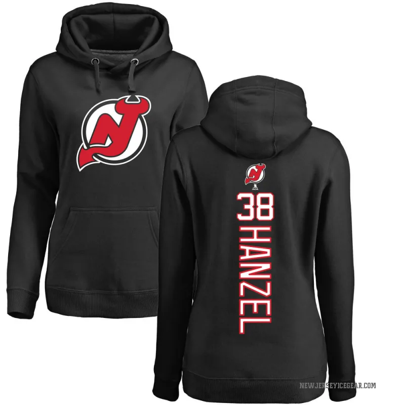 Jeremy Hanzel Women's Black New Jersey Devils Branded Backer Pullover Hoodie