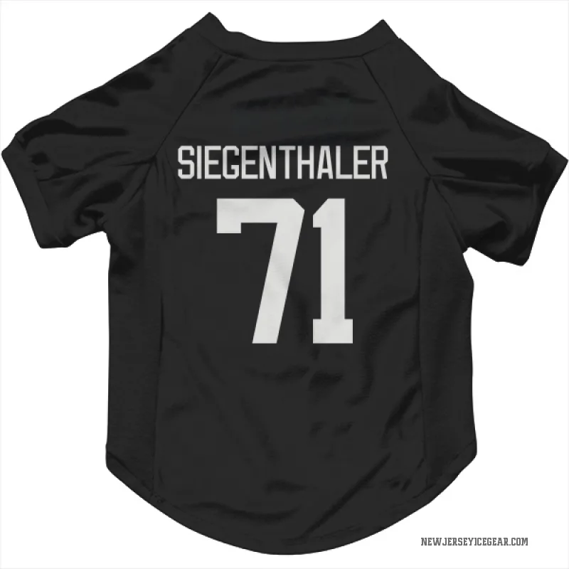 Jonas Siegenthaler  Black New Jersey Devils  Cat & Dog Pet Jersey